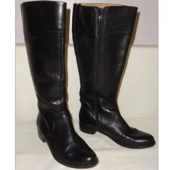 🆕 CORSO COMO Stirrup Knee High Riding Boots Black 6.5 - Picture 3 of 7